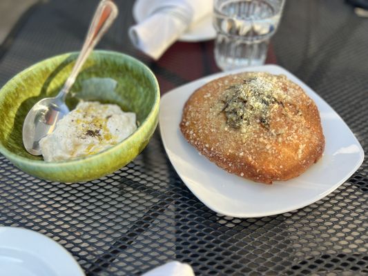 Photo of Gumba - Portland, OR, US. Burrata and Fry Bread