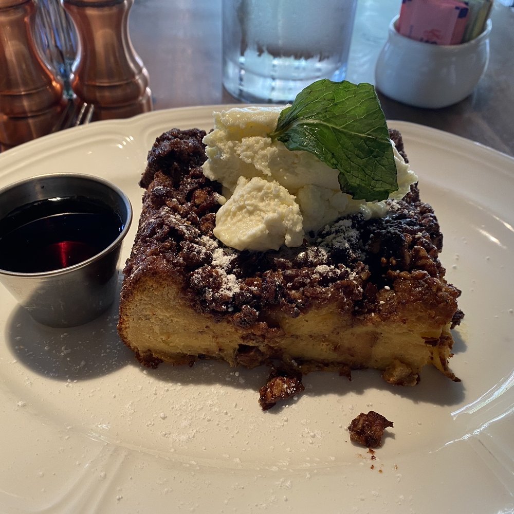 Corinne Austin - Pecan Praline French Toast - New American Near Me - Austin, Texas Corinne Austin - Pecan Praline French Toast - New American Near Me - Austin, Texas