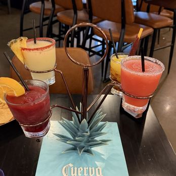 Nacho Padres - Margarita flight with pineapple, mango, sangria, and strawberry margaritas - Bars Near Me - Spring, Texas