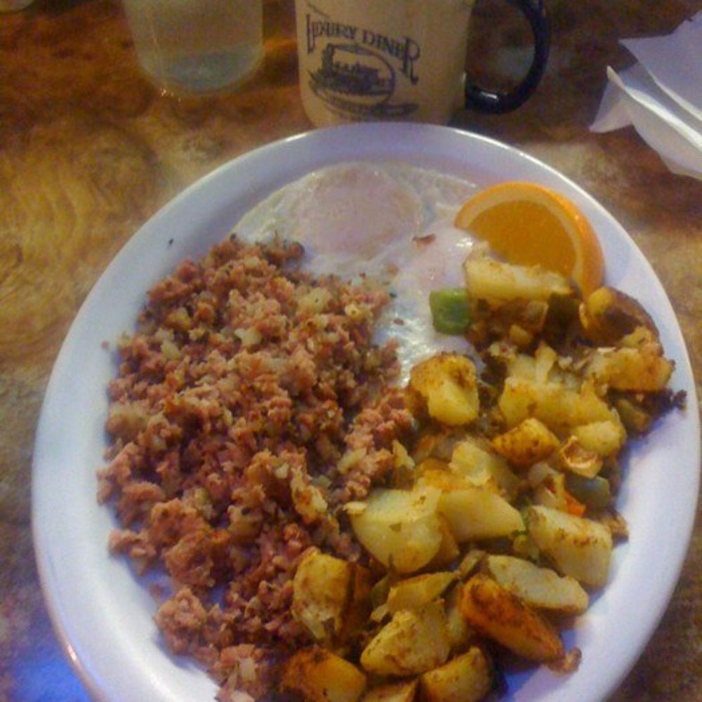 Luxury Diner - The Conductor - Hash and Eggs with Luxury potatoes - Diners Near Me - Cheyenne, Wyoming Luxury Diner - The Conductor - Hash and Eggs with Luxury potatoes - Diners Near Me - Cheyenne, Wyoming