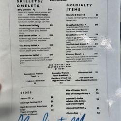 Greekshore - Breakfast menu