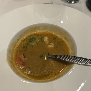 Flying Fish - Lobster bisque, that was a bit more broth than bisque - Seafood Near Me - Orlando, Florida