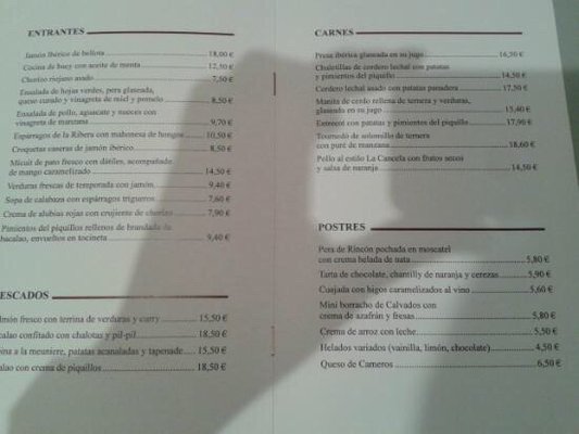 Menu photo 2 La Cancela Santo Domingo, LO Menu photo 2 La Cancela Santo Domingo, LO