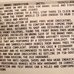 They fixed a mistake that Springfield Toyota made with my car. They fixed a mistake that Springfield Toyota made with my car.