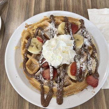 @ The Diner - Strawberry banana Nutella waffle. - Breakfast & Brunch Near Me - Orlando, Florida