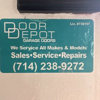 Door Depot - Door depot sticker for easy access. - Garage Door Services Near Me - Yorba Linda, California Door Depot - Door depot sticker for easy access. - Garage Door Services Near Me - Yorba Linda, California