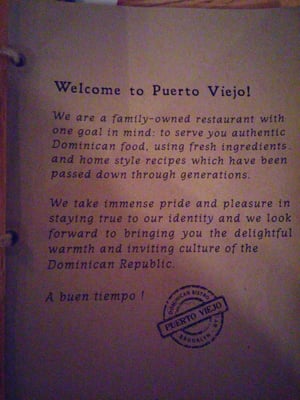 Menu photo 8 Puerto Viejo Brooklyn, NY