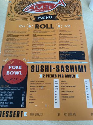 Menu photo 8 Pla-Tu Sushi Thai Tapas South Miami, FL Menu photo 8 Pla-Tu Sushi Thai Tapas South Miami, FL