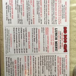 Red Dog Cafe - The lunch menu has some catchy dog names mixed in - be sure not to take these to literally!