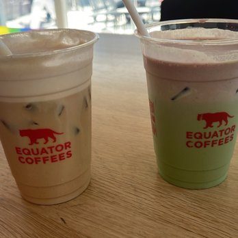 Equator Coffees - Banana cream Cold Brew , Black Cherry Matcha Cloud - Coffee & Tea Near Me - Burlingame, California Equator Coffees - Banana cream Cold Brew , Black Cherry Matcha Cloud - Coffee & Tea Near Me - Burlingame, California
