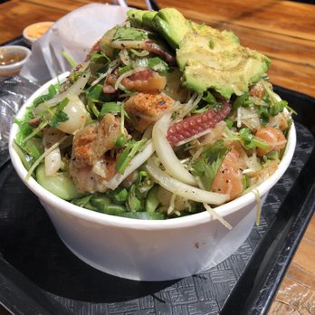 Poke Chop - Large bowl with five choice of protein - Poke Near Me - Encinitas, California
