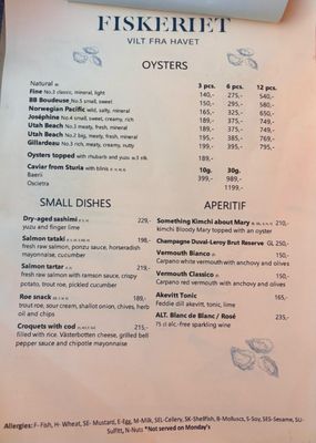 Menu photo 2 Fiskeriet Oslo, 03 Menu photo 2 Fiskeriet Oslo, 03