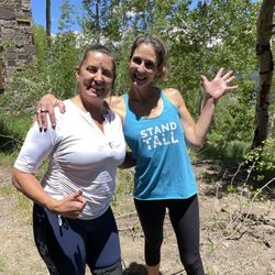 Esencia Yoga Spa - Melinda with Lara Heimann of LYT yoga!