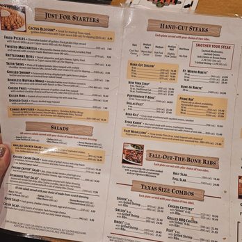 Texas Roadhouse - Menu (8/2025). - American Near Me - Nottingham, Maryland