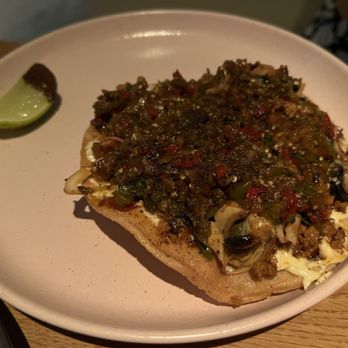 LMNO - Chorizo & Calamari Tostada - Mexican Near Me - Philadelphia, Pennsylvania