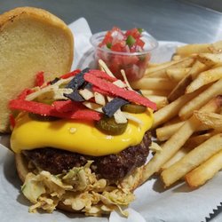 MT Pockets Bar and Grill - Macho Nacho Burger