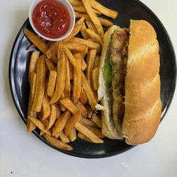 Grill Station  - Chicken koftah kabab sandwich
