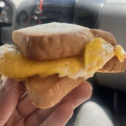Bacon, egg, and cheese on gluten free bread w/ hair Bacon, egg, and cheese on gluten free bread w/ hair