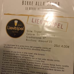 Lievito - Pizze e Birre - Birra, solo 25 cl - Pizza Near Me - Messina, Maine