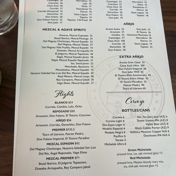 The Mission - Menu - Latin American Near Me - Gilbert, Arizona
