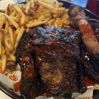 Phil's BBQ - Beef Rib Plate with side order of fries - Barbeque Near Me - Temecula, California