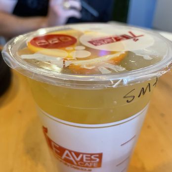 7 Leaves Cafe - Summer mint (orange) with boba - Coffee & Tea Near Me - Carrollton, Texas