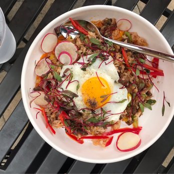 Eggspresso - Kimchi Fried Rice, fusion style well done! - Breakfast & Brunch Near Me - Fullerton, California Eggspresso - Kimchi Fried Rice, fusion style well done! - Breakfast & Brunch Near Me - Fullerton, California