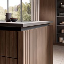 Demetra Cabinetry - Valencia series - Grainline Walnut