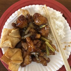 T&T Asian Foods Market - Take out of General Tsos chicken with crab Rangoons. Some of the best I've ever had.