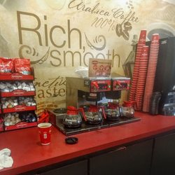 Plaquemine Truck Stop & Fat Tuesday Casino - The coffee bar area Community coffee is the choice in the supplier here Louisianas own