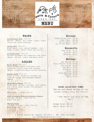 Menu photo 3 Amy's and Cathy's Takeout Seguin, TX