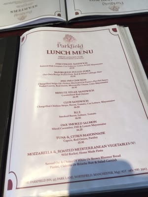 Menu photo 2 The Parkfield Inn Whitefield, DEV