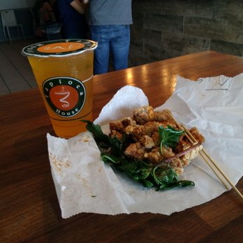 Tapioca House - My order. Passion fruit juice and crispy chicken nugget. - Taiwanese Near Me - Houston, Texas Tapioca House - My order. Passion fruit juice and crispy chicken nugget. - Taiwanese Near Me - Houston, Texas