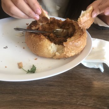 Soup Shoppe - Bread bowl w chili - Breakfast & Brunch Near Me - Riverside, California Soup Shoppe - Bread bowl w chili - Breakfast & Brunch Near Me - Riverside, California