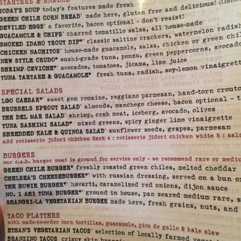 Chelsea's Kitchen - Just a small portion of the extensive menu. What to pick is a dilemma. - New American Near Me - Phoenix, Arizona