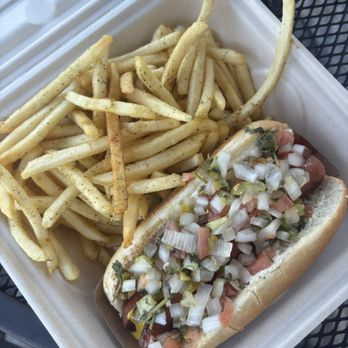 Da Fire Stop - Famous Burbank Dog and fries - Food Stands Near Me - Burbank, California Da Fire Stop - Famous Burbank Dog and fries - Food Stands Near Me - Burbank, California