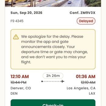 Frontier Airlines - My itinerary, delayed. - Airlines Near Me - Denver, Colorado Frontier Airlines - My itinerary, delayed. - Airlines Near Me - Denver, Colorado