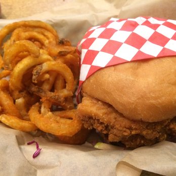 The Bird - Regular fried chicken sandwich with curly fries. Good portions sizes for both. - Chicken Shop Near Me - San Francisco, California The Bird - Regular fried chicken sandwich with curly fries. Good portions sizes for both. - Chicken Shop Near Me - San Francisco, California