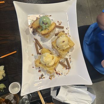 Orange Fish - Super Special birthday dessert. Vanilla and green tea ice cream - Ramen Near Me - La Verne, California Orange Fish - Super Special birthday dessert. Vanilla and green tea ice cream - Ramen Near Me - La Verne, California