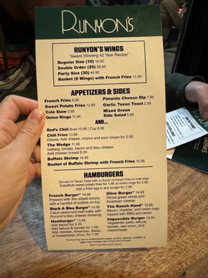 Menu photo 2 Runyon's Minneapolis, MN Menu photo 2 Runyon's Minneapolis, MN