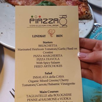 Piazza 1909 - Personalized Menu for our Rehearsal Dinner at Piazza 1909 - Italian Near Me - San Diego, California