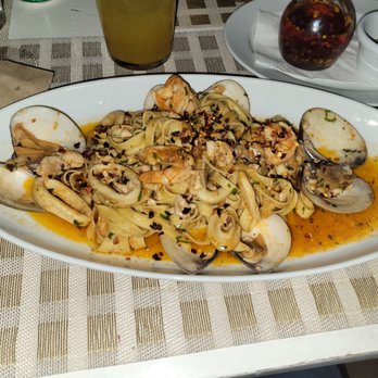 La Famiglia - This was the special for the day! It's a seafood fettuccine with a tomato and white wine sauce. 5/5 - Pizza Near Me - Playa del Carmen, ROO La Famiglia - This was the special for the day! It's a seafood fettuccine with a tomato and white wine sauce. 5/5 - Pizza Near Me - Playa del Carmen, ROO