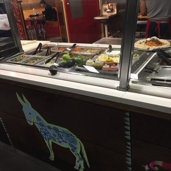 Burrito Factory - burritos and salads on display - Mexican Near Me - Austin, Texas