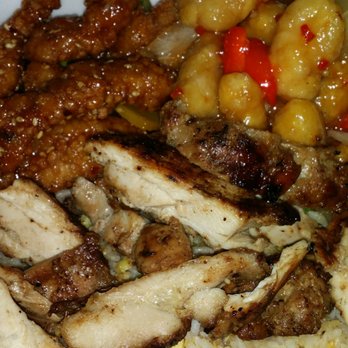 Panda Express - Honey, sweet fire, and teriyaki Chicken Entrées with fried rice - Chinese Near Me - Nottingham, Maryland