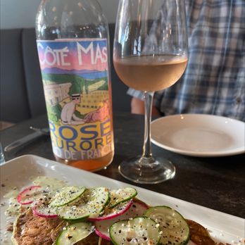 Emigration Cafe - Zucchini pancakes and Rose - Wine Bars Near Me - Salt Lake City, Utah