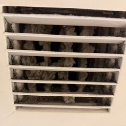 Photo of filthy vent.