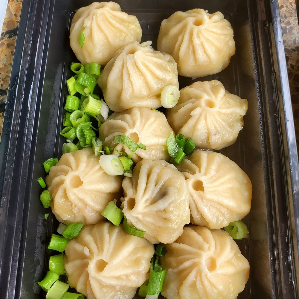 Momo & Pizza Ghar - Jhol Veggie Momos (sauce on the side; and sauce came cold) - Pizza Near Me - Redmond, Washington Momo & Pizza Ghar - Jhol Veggie Momos (sauce on the side; and sauce came cold) - Pizza Near Me - Redmond, Washington