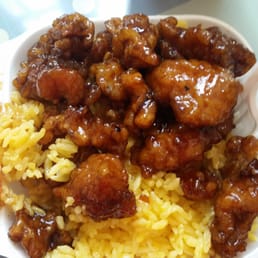 Orange Chicken with Yellow Rice