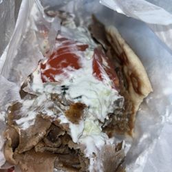 Nicky's Gyros - Gyro plate (fries not shown)