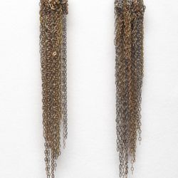 Martin Bernstein Art Studio - Earrings, Post, All Chains of 14K Yellow, Rose and White Gold